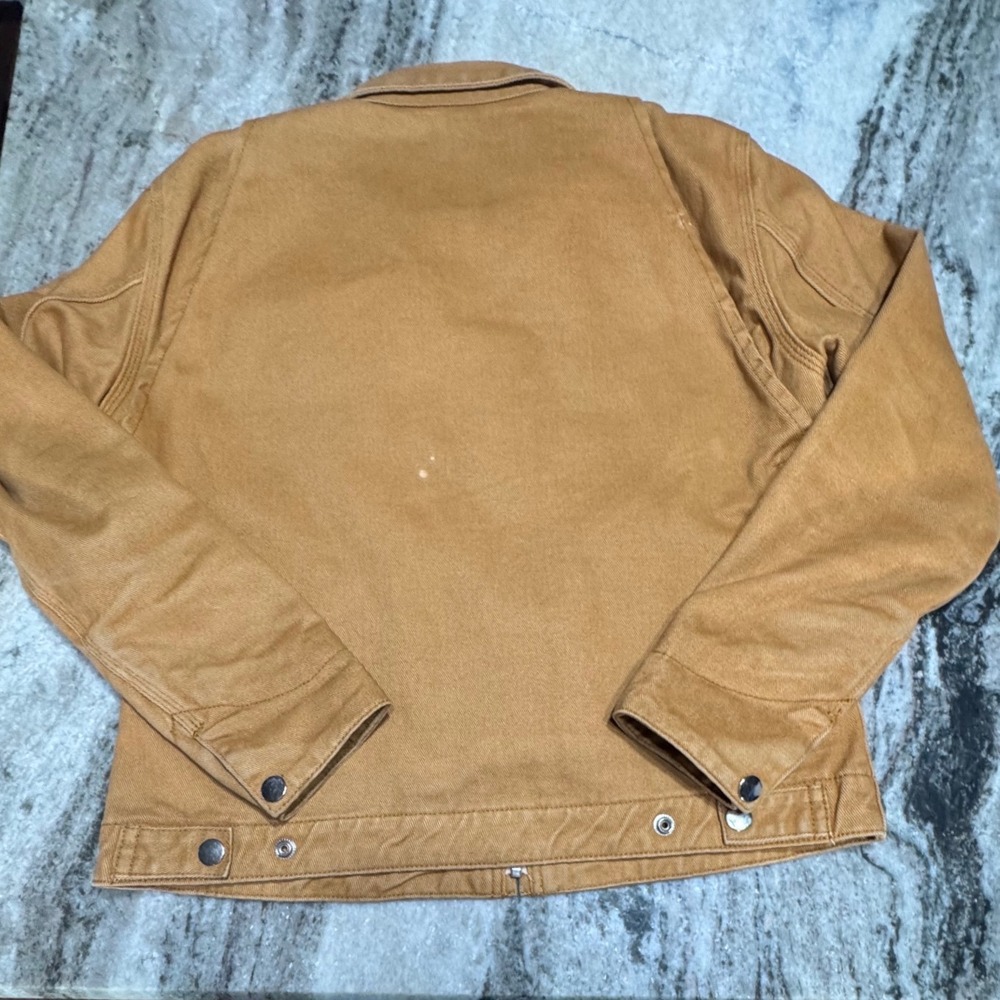 VTG Ethyl Canvas Jacket Womens Small Tie Dye Cowgirl Lining Tan Cotton Workwear - Picture 4 of 10